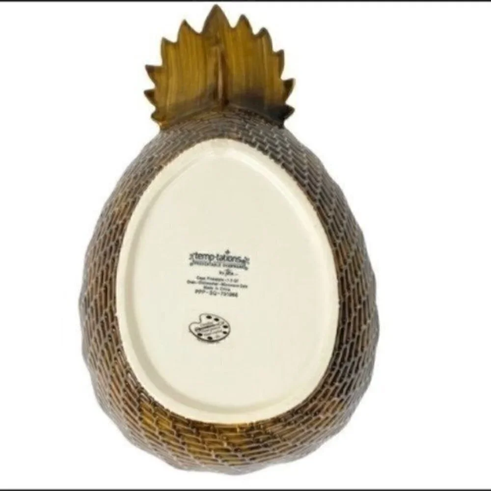 Temp-tations presentable ovenware copa pineapple 1.5 qt Style Ppp-sq-791066